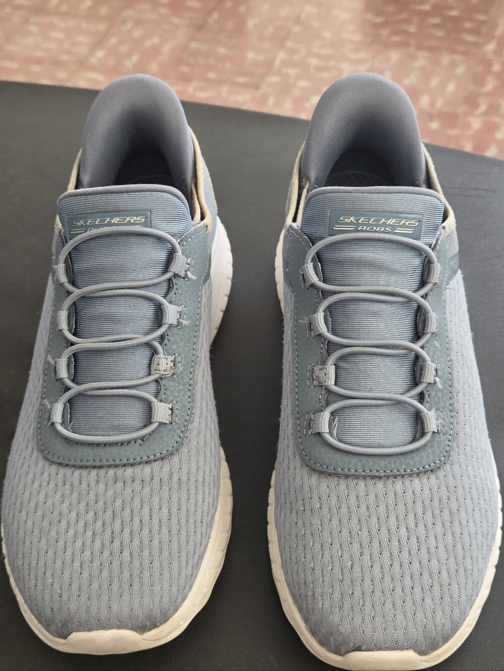 Skechers BOBS Sport Squad Chaos Slip-Ins Blue Gray Sneakers Women 8.5 - Picture 2 of 13